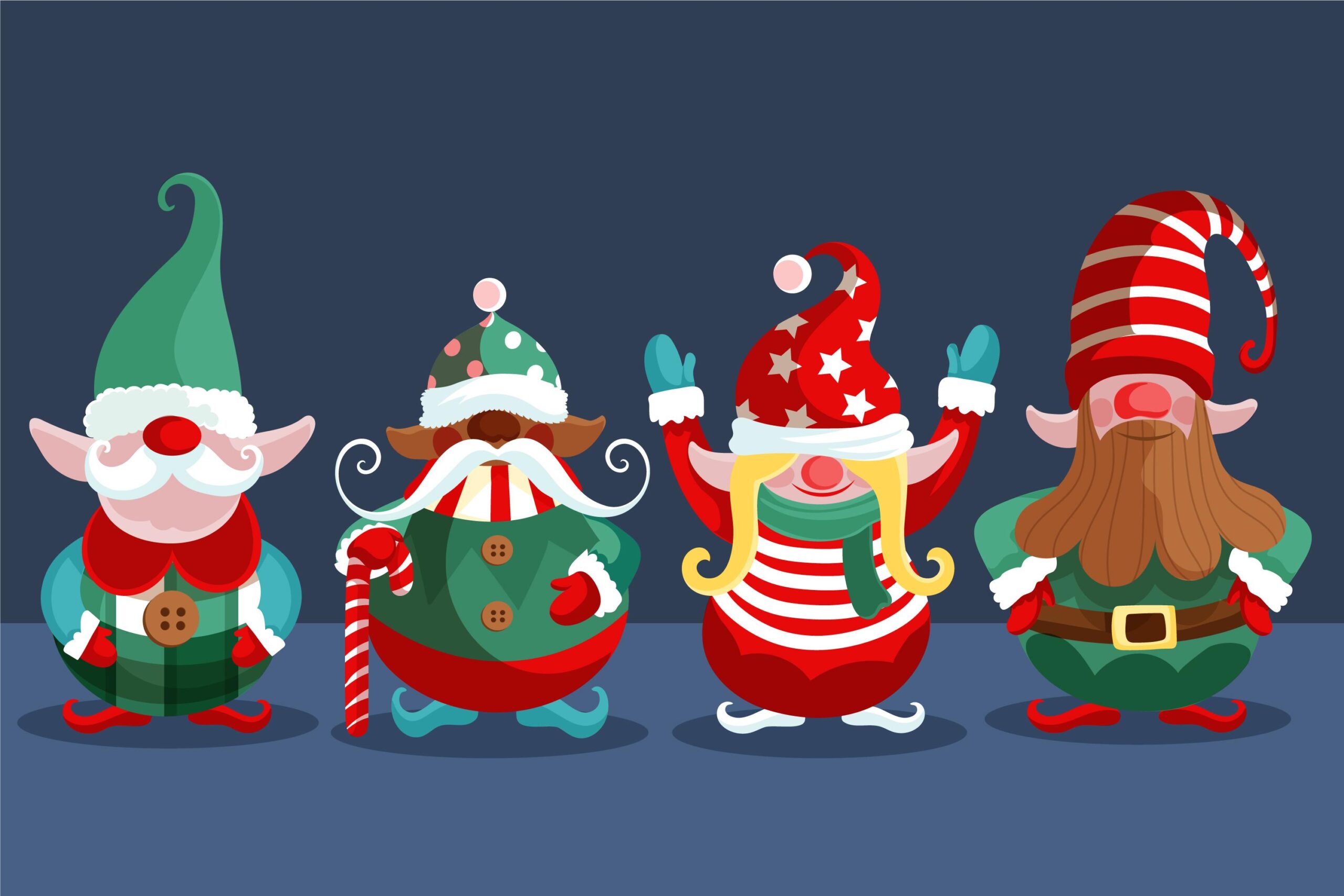 Personaggi Elfi Di Natale Per Ragazzi E Ragazze Simpatici Aiutanti Di Babbo Natale Con